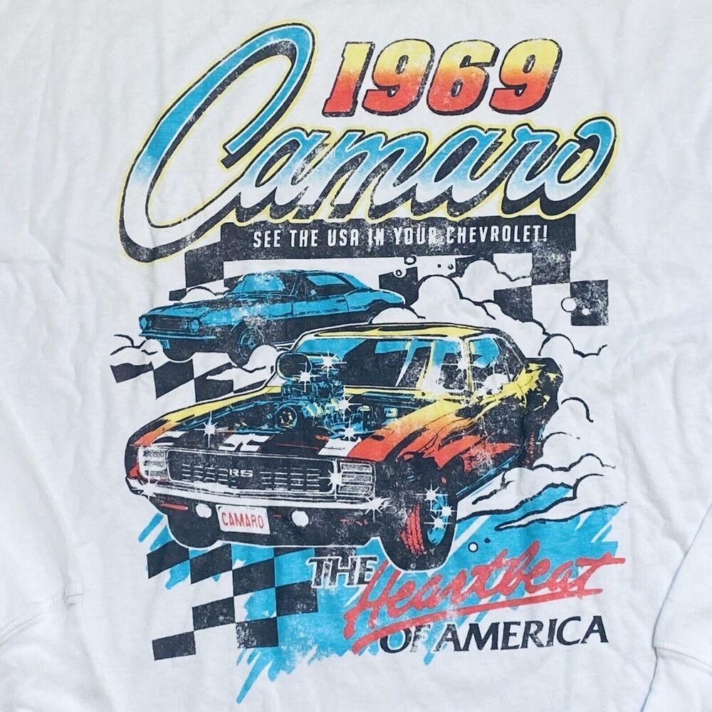 NWT 1969 Chevy Camaro Official GM Long Sleeve Graphic T-Shirt Large Men’s Size L